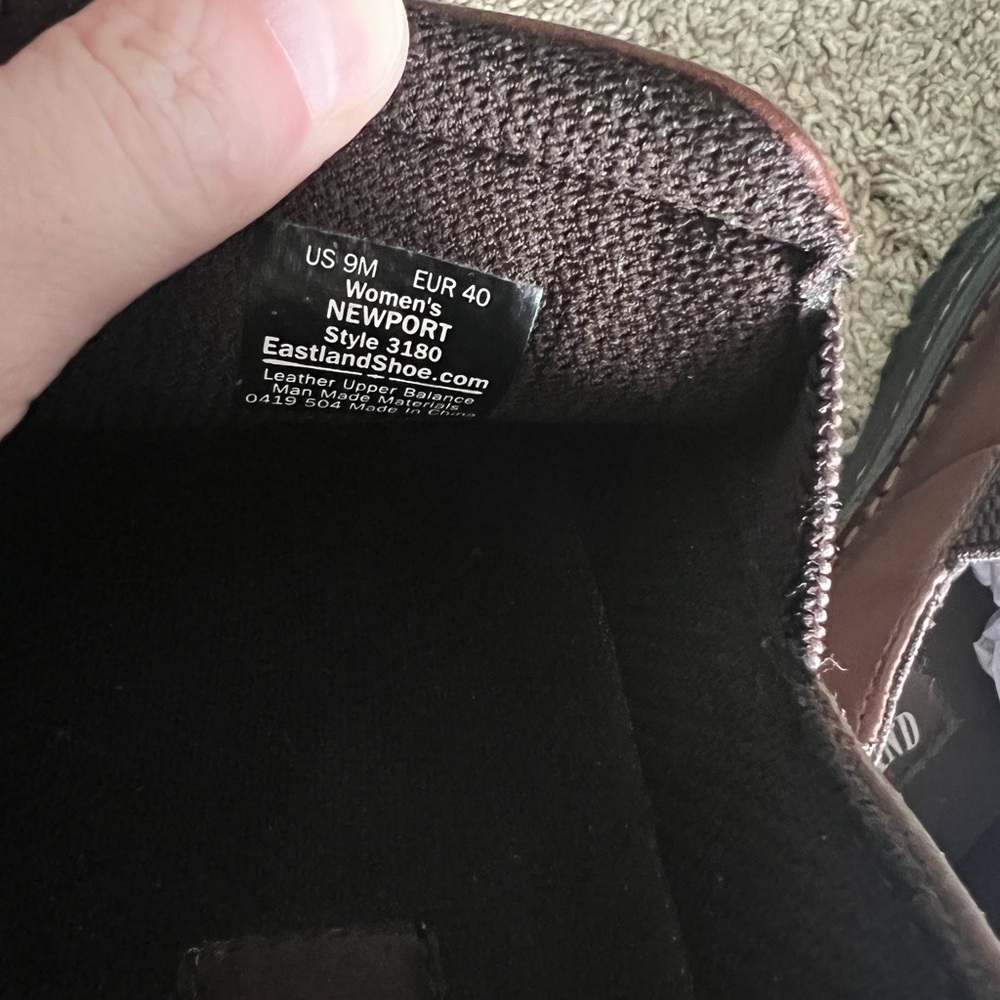 Eastland Women’s Newport Brown Leather Slip-Ons - Picture 9 of 12